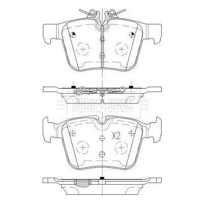 Genuine Borg & Beck Rear Brake Pads fits Mercedes C ClassWS2050214 BBP2510 Borg & Beck  - Dynamic Drive