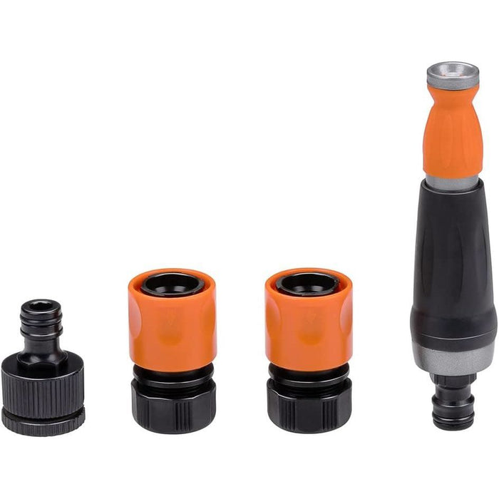 Black+Decker Garden Hose Connectors Set Of 4 - 2 X Water Stops, Spacer Elements - Black/Orange Black+Decker  - Dynamic Drive