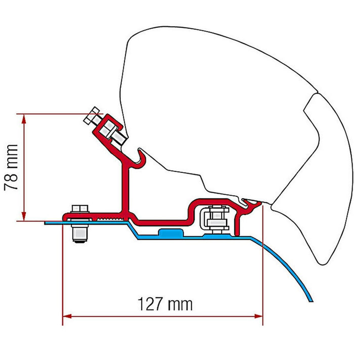 Fiamma Kit for Ducato/Jumper/Boxer H3 After 06 F65S Awning