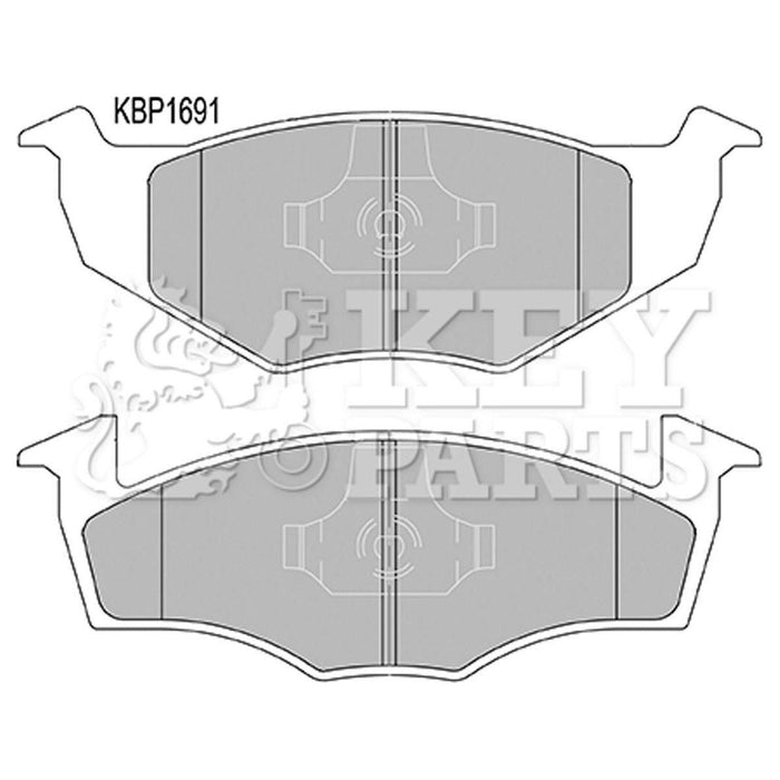 Genuine Key Parts KBP1691 Front Brake Pads