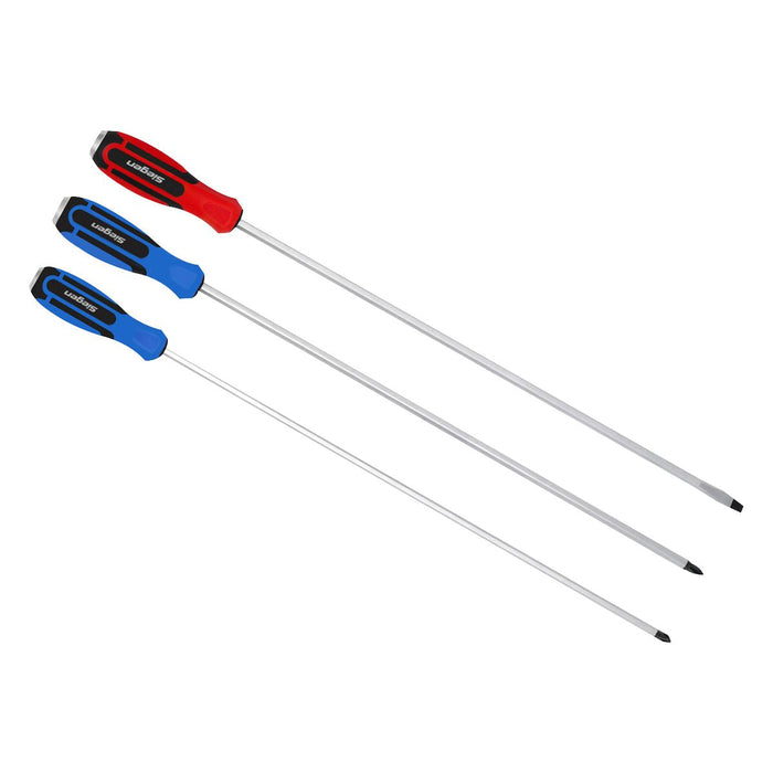 Sealey Extra-Long Hammer-Thru Screwdriver Set 3pc S0843