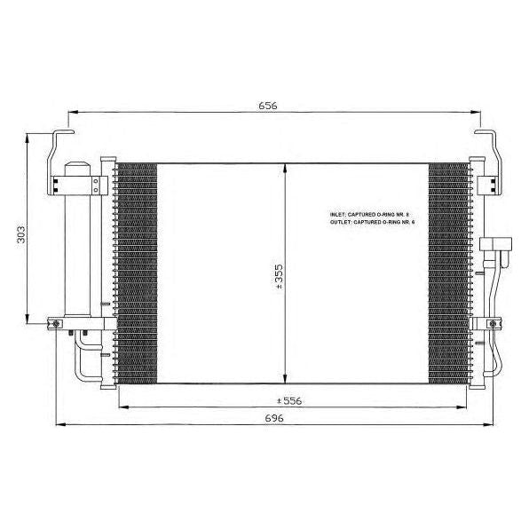 NRF Air Con Condenser fits Hyundai Coupe Elantra Lantra