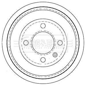 Genuine Borg & Beck Brake Drum fits VAG UpCitigoMii 1011 BBR7256 Borg & Beck  - Dynamic Drive