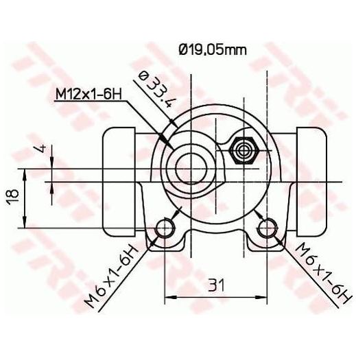 Genuine TRW Brake Shoes Pre-Assembled (R90) GSK1142