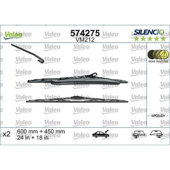 Valeo Wiper Blades Kit 574275 Automotive Part fits Citroen Valeo  - Dynamic Drive