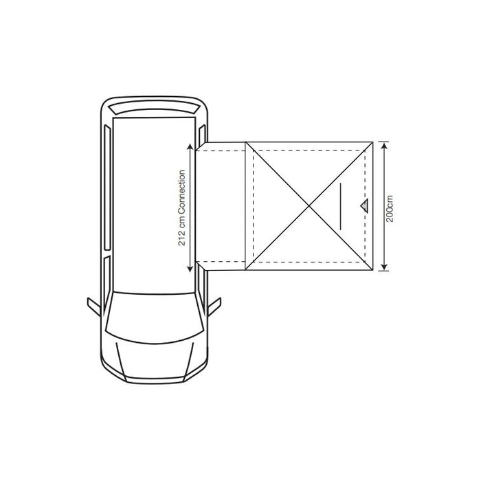 Outdoor Revolution Cayman Outhouse Handi XL Drive Away Awning for Transit Custom