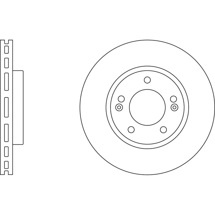 Apec Brake Disc Front Fits Hyundai I30 Sonata Kia Ceed Magentis Soul Venga