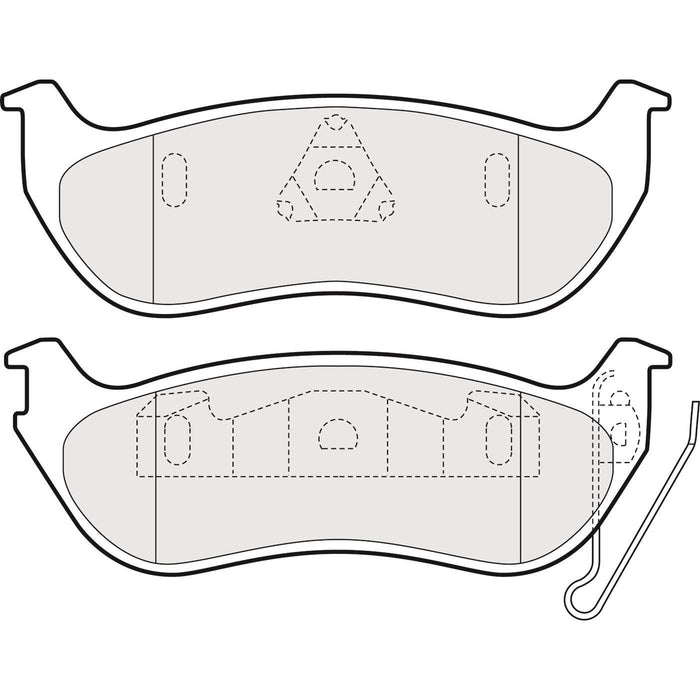 Genuine APEC Rear Brake Discs & Pads Set Solid for Jeep Cherokee