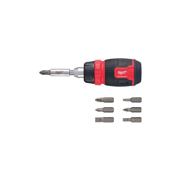 Milwaukee 8 In 1 Ratch Multi Bit Screwdriver 4932480581 Milwaukee  - Dynamic Drive