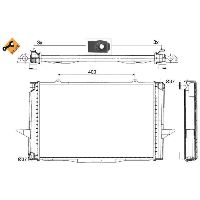 NRF Radiator fits Volvo 850 C70 S70 V70 XC70 Cross Country NRF  - Dynamic Drive
