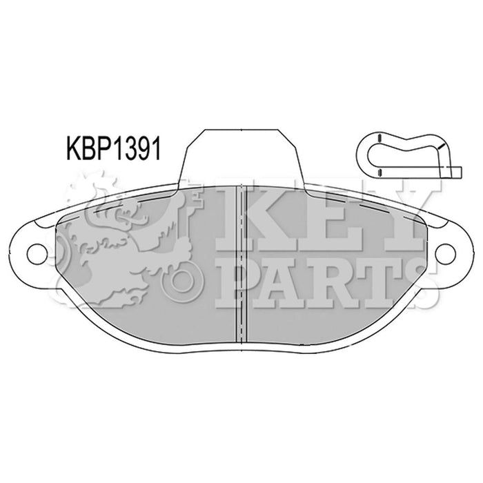 Genuine Key Parts KBP1391 Front Brake Pads (Bendix)