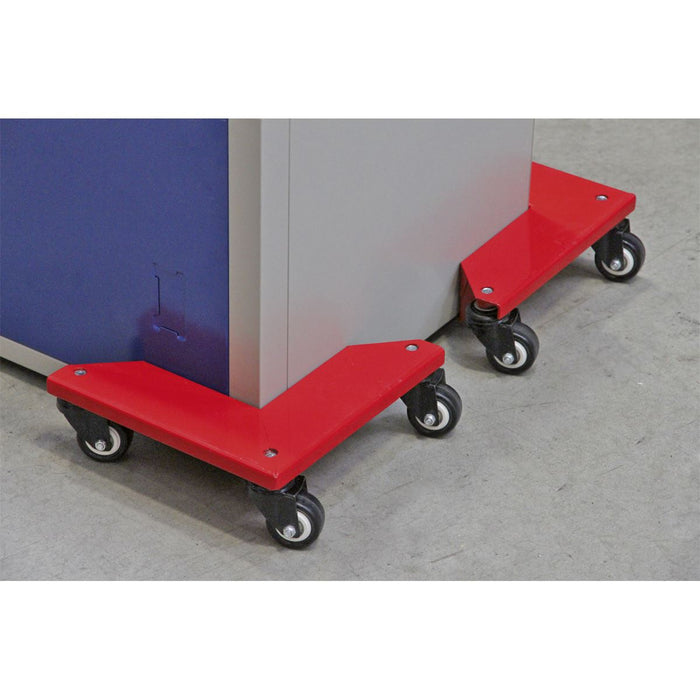 Sealey Corner Transport Dollies Set of 4 150kg Capacity CM4