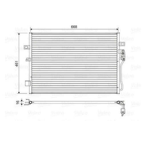 Valeo Air Conditioning Condenser 822625 Automotive Part fits Fiat Freemont Valeo  - Dynamic Drive