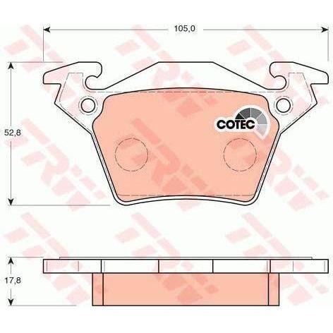 Genuine TRW Brake Pads (Rear) (R90) GDB1408