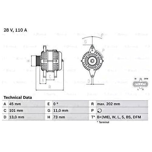 Bosch Reman Alternator (Hgv) 4935 0986049350