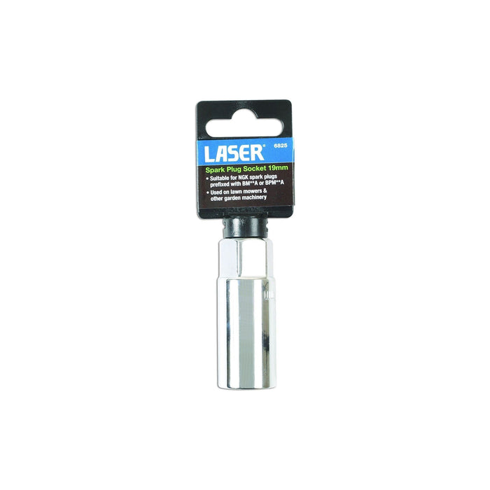 Laser Spark Plug Socket  - 19mm - 1/2in.D Laser  - Dynamic Drive