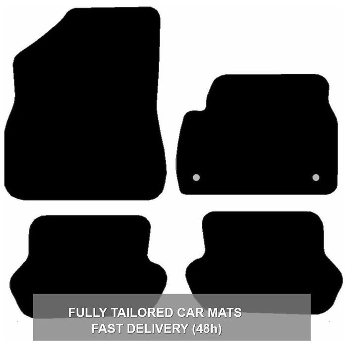 Fully Tailored Black Carpet Car Mats for Citroen Ds5 12> Set of 4 With 2 Clips UKB4C  - Dynamic Drive