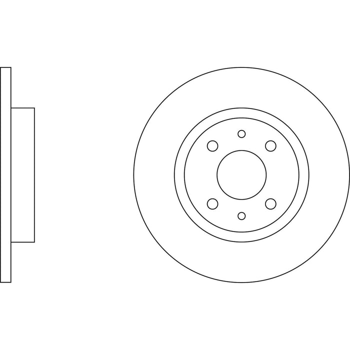 Genuine APEC Front Brake Disc & Pads Set Solid for Fiat 500 C