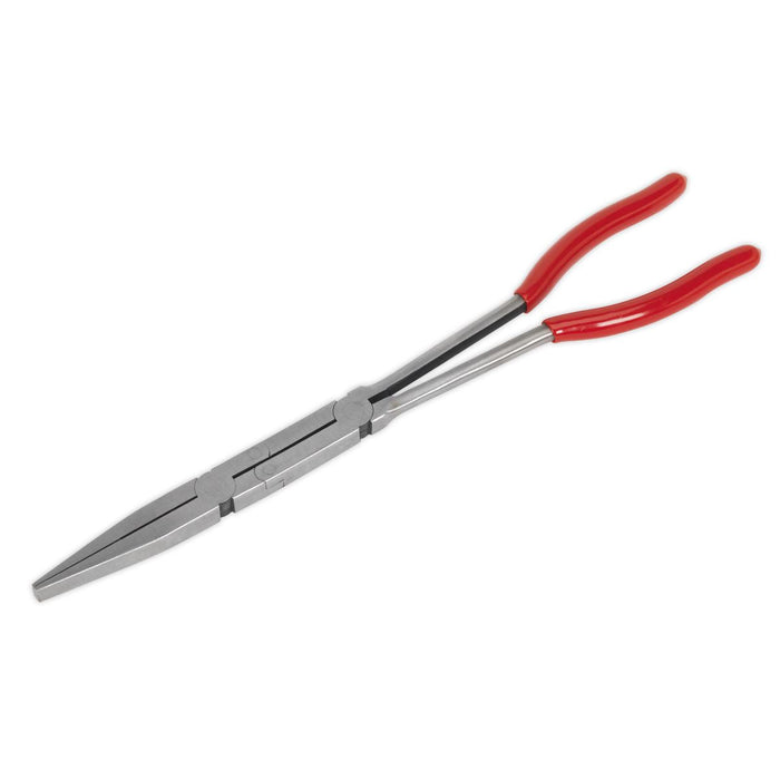 Sealey Flat Nose Pliers Double Joint Long Reach 335mm AK8590 Sealey  - Dynamic Drive