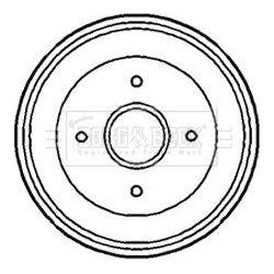 Genuine Borg & Beck Rear Brake Drum fits Ford Escort 95 BBR7188 Borg & Beck  - Dynamic Drive