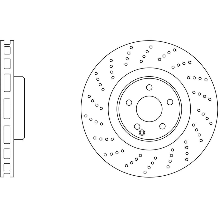 Apec Brake Disc Front Fits Mercedes Cl Class Cls E Sl Slk