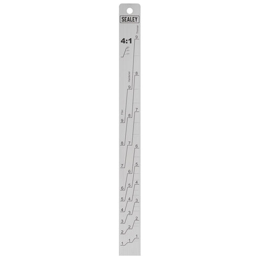 Sealey Aluminium Paint Measuring Stick 2:1/4:1 PA04 Sealey  - Dynamic Drive