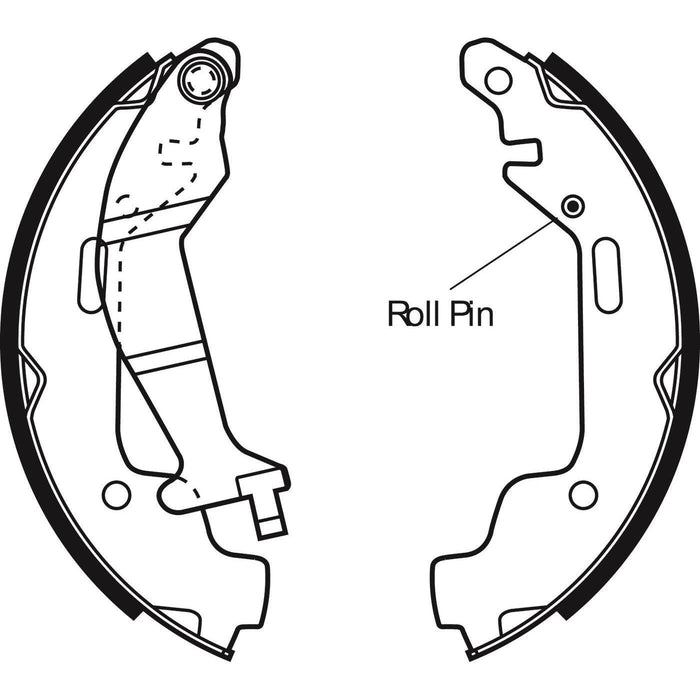 Apec Brake Shoe Rear Fits Opel Agila Vauxhall