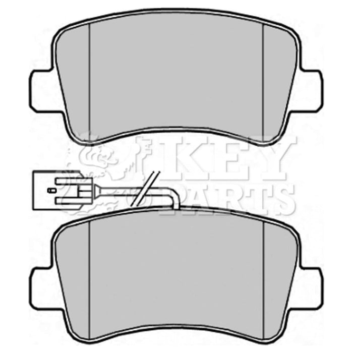 Genuine Key Parts KBP2267 Rear Brake Pads-Includes Wear Indicators (Brembo) Key Parts  - Dynamic Drive