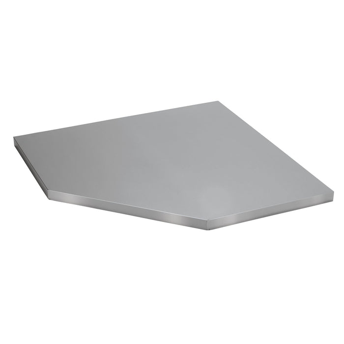 Draper BUNKER Modular Stainless Steel Worktop for Corner Cabinet, 865mm Draper  - Dynamic Drive