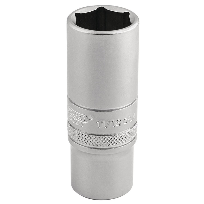 Draper 6 Point Metric Deep Socket, 3/8" Sq. Dr., 17mm 16585