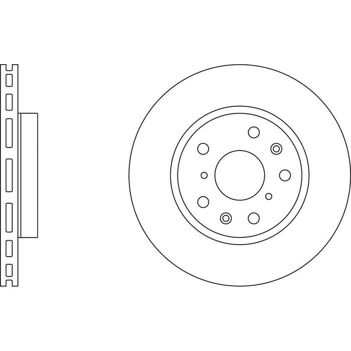 Genuine APEC Front Brake Discs & Pads Set Vented for Fiat Sedici Apec  - Dynamic Drive