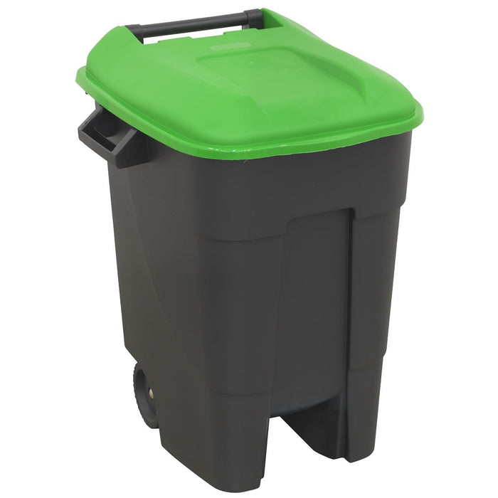 Sealey Refuse/Wheelie Bin 100L Green BM100G