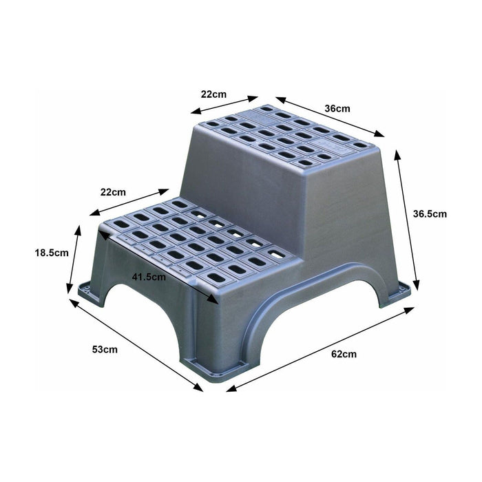 Milenco Plastic Double Step Caravan Motorhome Static Camper Van - 3797 Milenco  - Dynamic Drive