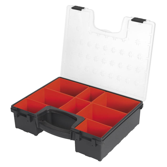 Parts Storage Case With 8 Removable Compartments Sealey  - Dynamic Drive