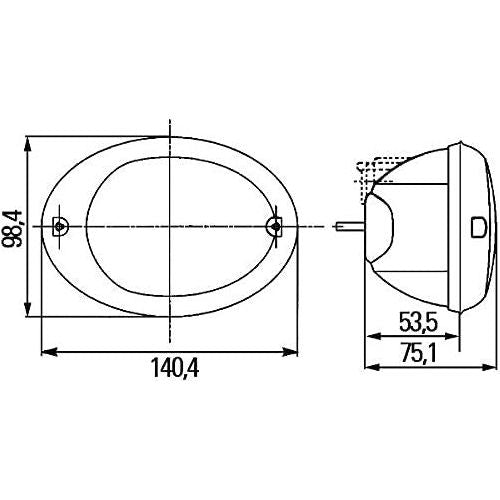 Hella Direction Indicator Agroluna Halogen 12V 2BE 343 130-001 Hella  - Dynamic Drive