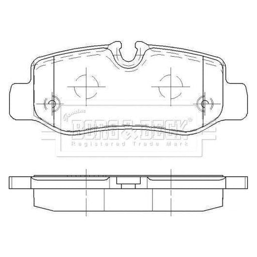 Genuine Borg & Beck Rear Brake Pads fits MB V Class VitoW447 0314 BBP2508 Borg & Beck  - Dynamic Drive