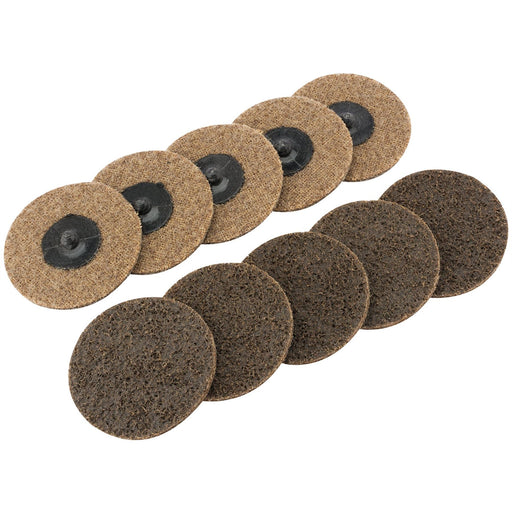 Draper Polycarbide Abrasive Pads, 75mm, Coarse (Pack of 10) 75628 Draper  - Dynamic Drive