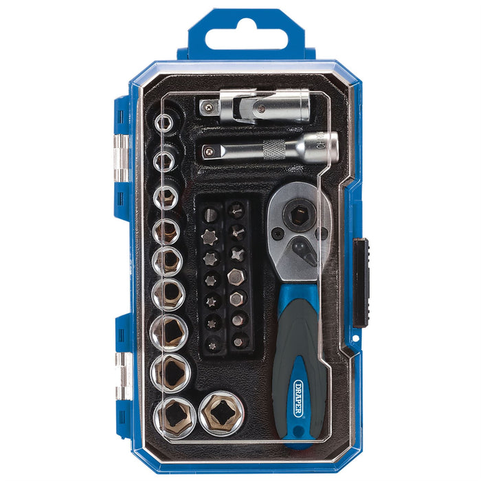 Draper Socket Set, 1/4" Sq. Dr. (27 Piece) 04778