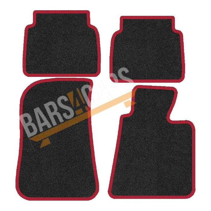 Fully Tailored Red Trim Carpet Mats for BMW E30 (3 Series) Set of 4 UKB4C  - Dynamic Drive