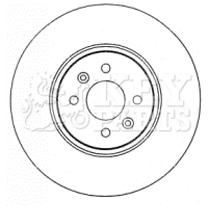 Genuine Key Parts KBD4572 Brake Disc Pair (Front) Key Parts  - Dynamic Drive