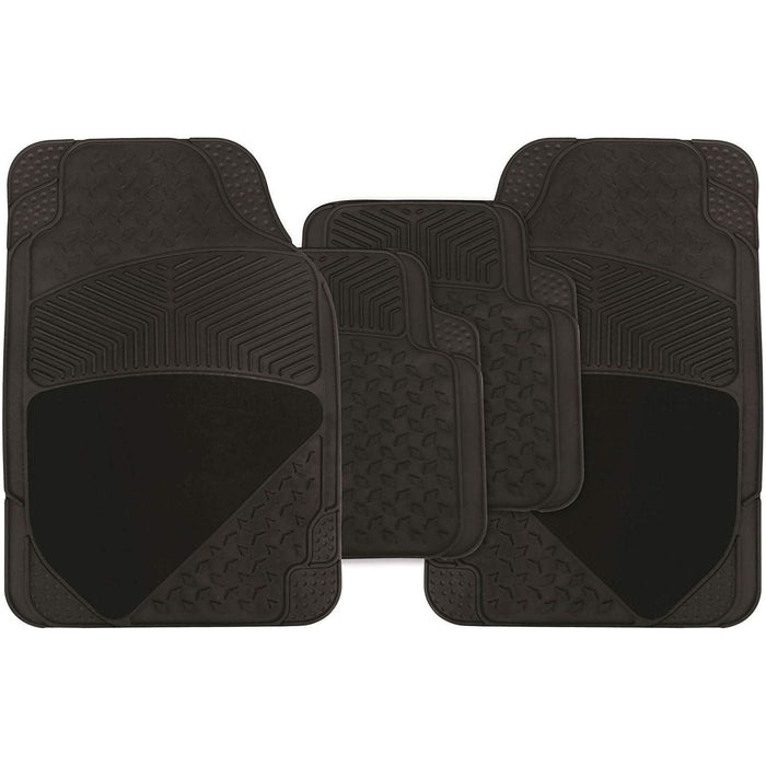 Heavy Duty Rubber & Carpet Car Floor Mats Set fits Vauxhall ASTRA AGILA MERIVA UKB4C  - Dynamic Drive