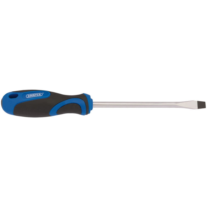 Draper Soft Grip Plain Slot Screwdriver, 8.0 x 150mm 48924 Draper  - Dynamic Drive