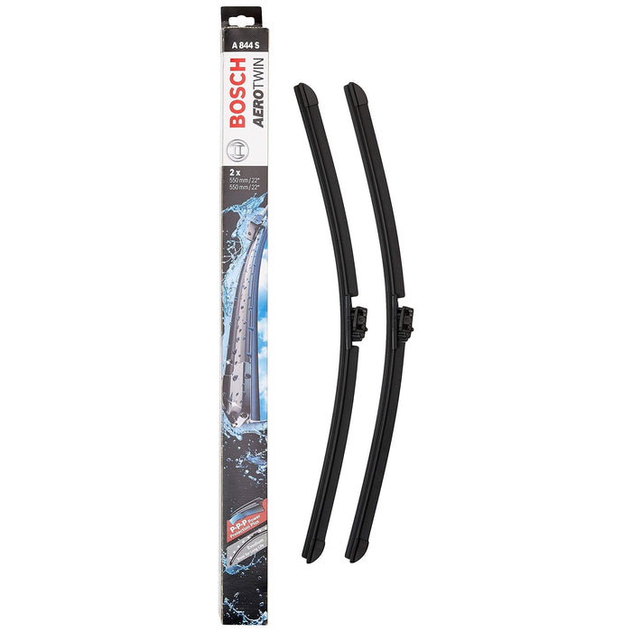 Bosch Aerotwin Flat Blade A844S Front Window Windscreen Wiper Blade Set Pair