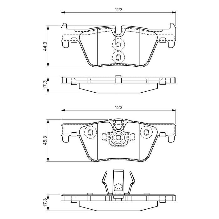 Genuine Bosch Brake Pad Set Bp1475 fits BMW 1 118i - 1.5 - 15-19 0986494554