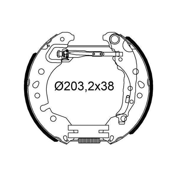 Genuine Valeo Pre-M. Brake Shoe Kit Fits Ren Clio Twingo Ii