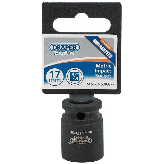 Draper Expert HI-TORQ 6 Point Impact Socket, 3/8" Sq. Dr., 17mm