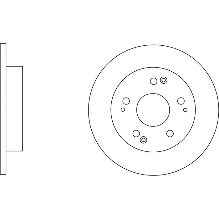 Apec Brake Disc Rear Fits Honda Prelude