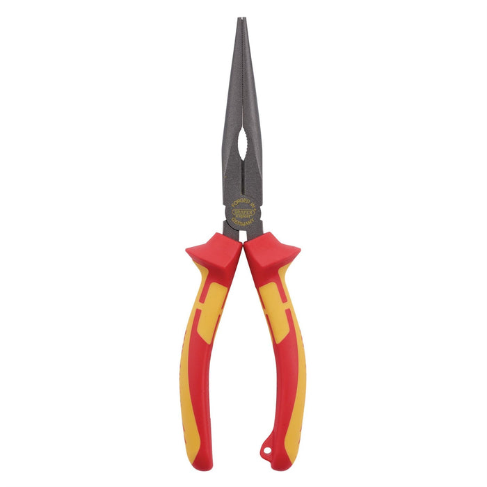 Draper XP1000 VDE Long Nose Pliers, 200mm, Tethered 99068 Draper  - Dynamic Drive