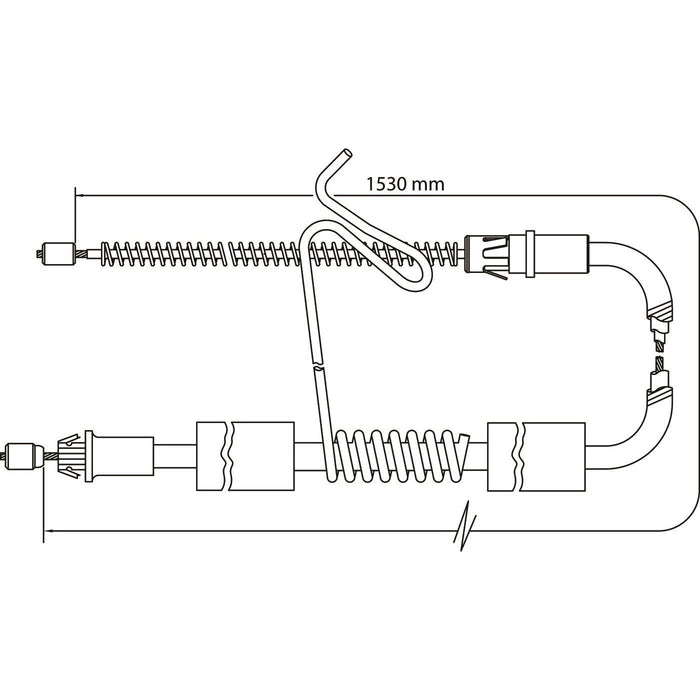 Apec Brake Cable Rear Left Fits Ford Transit