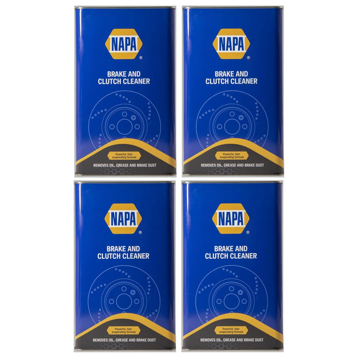 4x NAPA Brake and Clutch Cleaner Parts Degreaser 5L 5 Litre Container